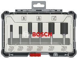 Zestaw 6 frezów prostych 6mm BOSCH