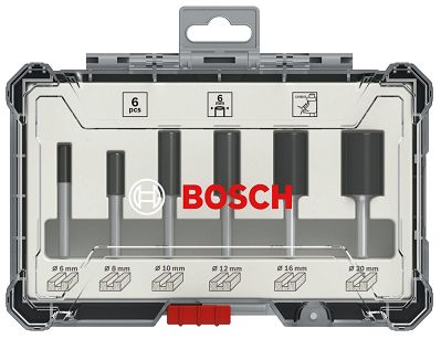 Zestaw 6 frezów prostych 6mm BOSCH