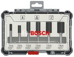 Zestaw 6 frezów prostych 6mm BOSCH