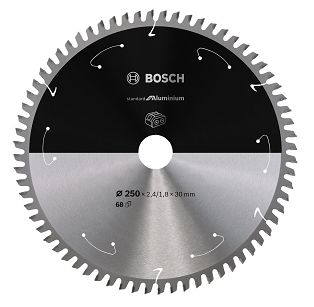 Tarcza pilarska 250/30mm Standard for Aluminium BOSCH (68 zębów) do pilarek aku