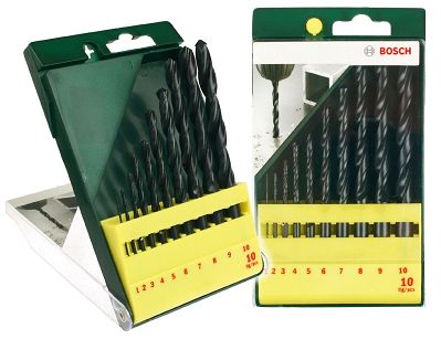 Zestaw 10 wierteł HSS-R do metalu BOSCH