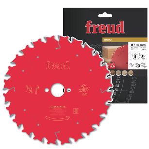 Piła widiowa 160/20 mm, 24 zęby FREUD do drewna, MDF