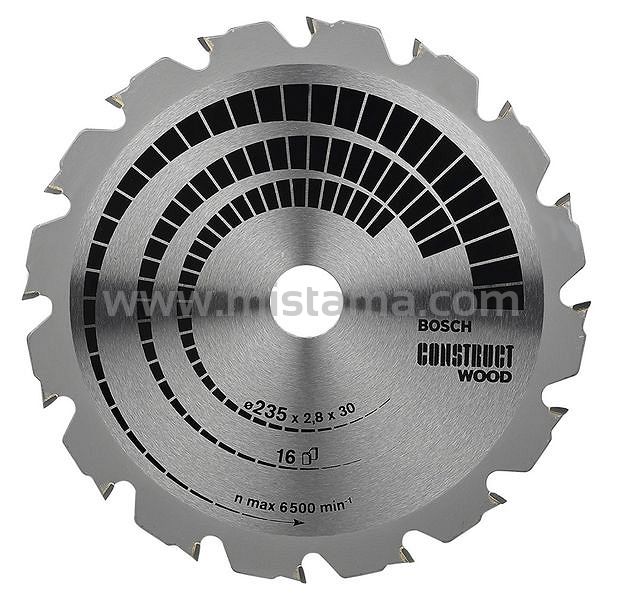 Tarcza pilarska 235/30mm Construct Wood BOSCH (16 zębów)