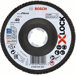 Tarcza listkowa do metalu 125mm GR.40 BOSCH X-LOCK