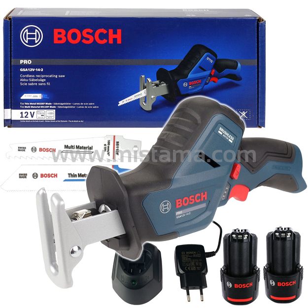 Piła szablasta GSA 12V-14-2 BOSCH 2x2,0Ah