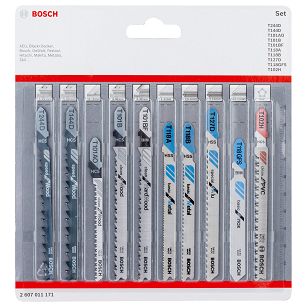 BOSCH Uniwersalny zestaw 10 brzeszczotów do wyrzynarki