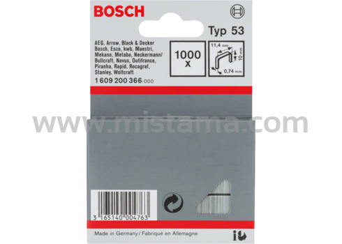 Zszywki 10 mm TYP 53 BOSCH (1000 szt.)