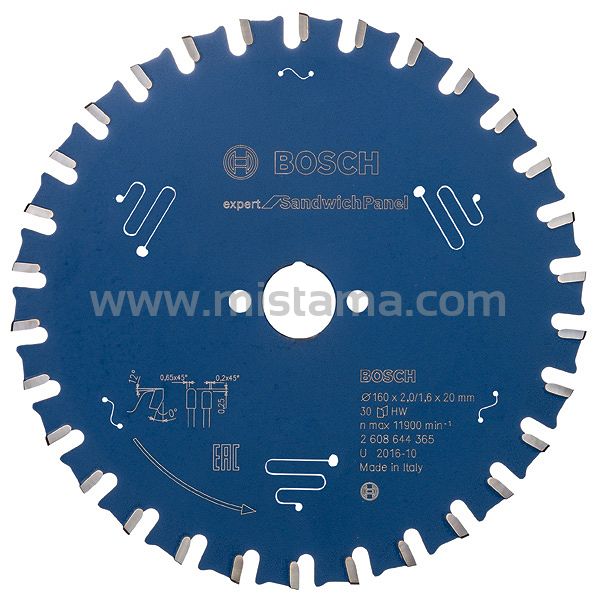 Tarcza pilarska 160/20mm Expert for Sandwich Panel BOSCH (30 zębów)