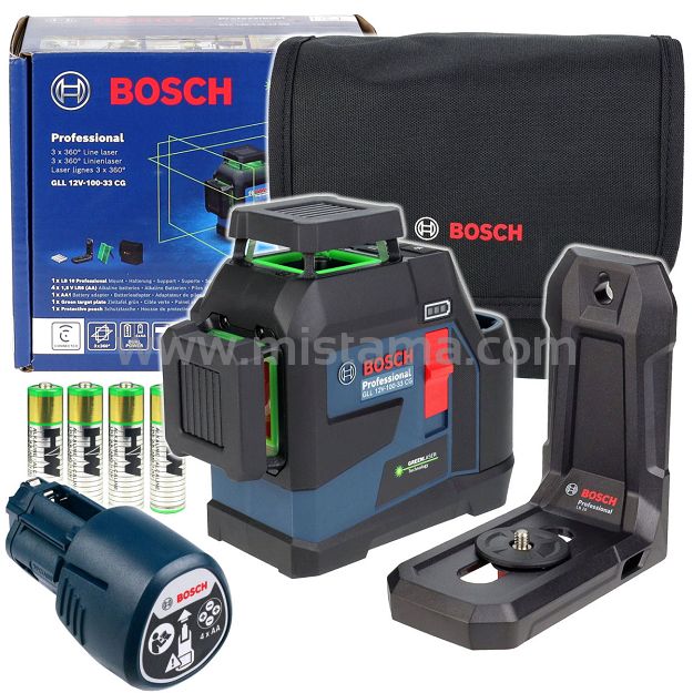 Laser krzyżowy GLL 12V-100-33 CG BOSCH + uchwyt