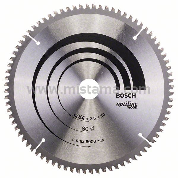 Tarcza pilarska 254/30mm Optiline Wood BOSCH (80 zębów)