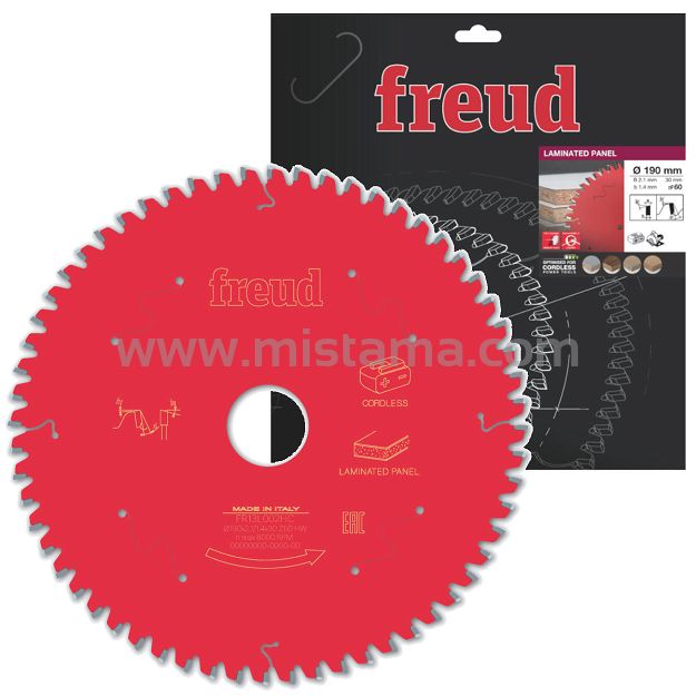 Piła tarcza widiowa 190/30 mm, 60 zębów FR13L002HC FREUD do laminatu, MDF