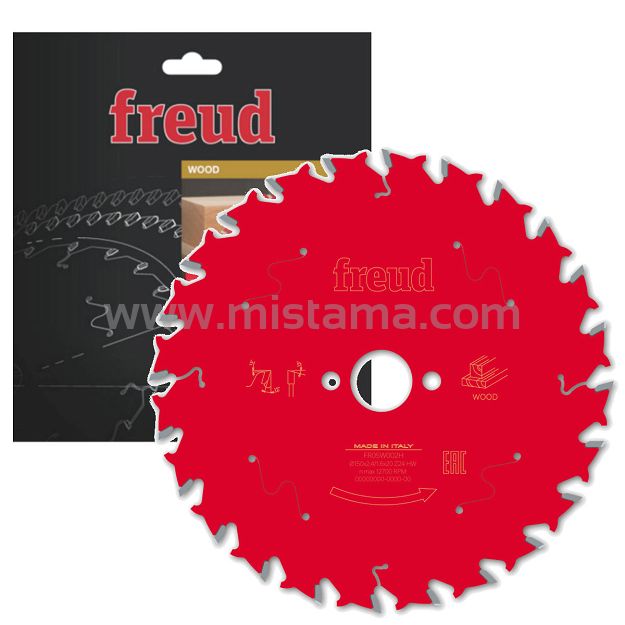 Piła widiowa 150/20 mm, 24 zęby FREUD do drewna, MDF