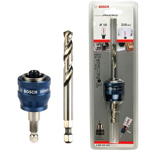 Adapter POWER CHANGE 3/8" (8,7mm) BOSCH do pił otwornic + wiertło HSS-G