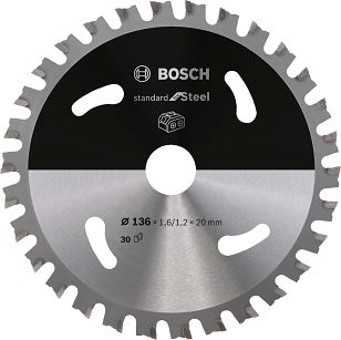 Tarcza pilarska 136/20mm Standard for Steel BOSCH (30 zębów)