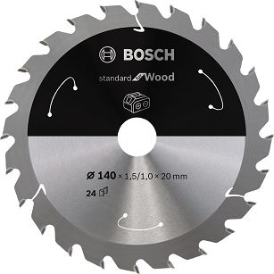 Tarcza pilarska 140/20mm Standard for Wood BOSCH (24 zęby) do pilarek aku