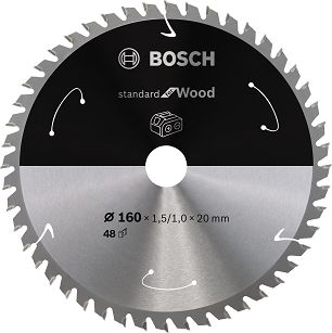 Tarcza pilarska 160/20mm Standard for Wood BOSCH (48 zębów) do pilarek aku