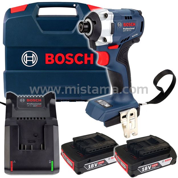 Klucz udarowy 18V 215 Nm GDR 18V-215 BOSCH 2x2,0Ah + walizka