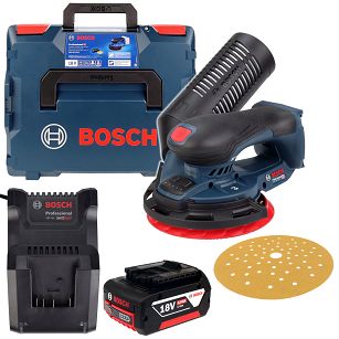 Szlifierka mimośrodowa akumulatorowa GEX 18V-150-3 BOSCH L-BOXX 1x5,0Ah