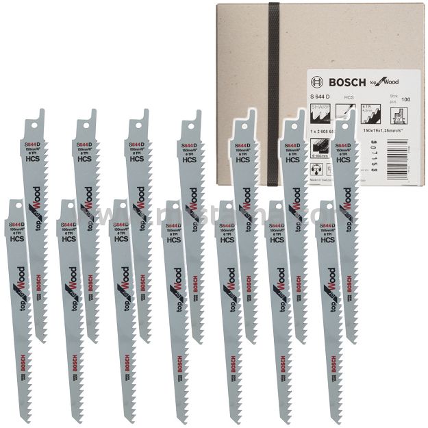 Zestaw 100 brzeszczotów do drewna S 644D BOSCH