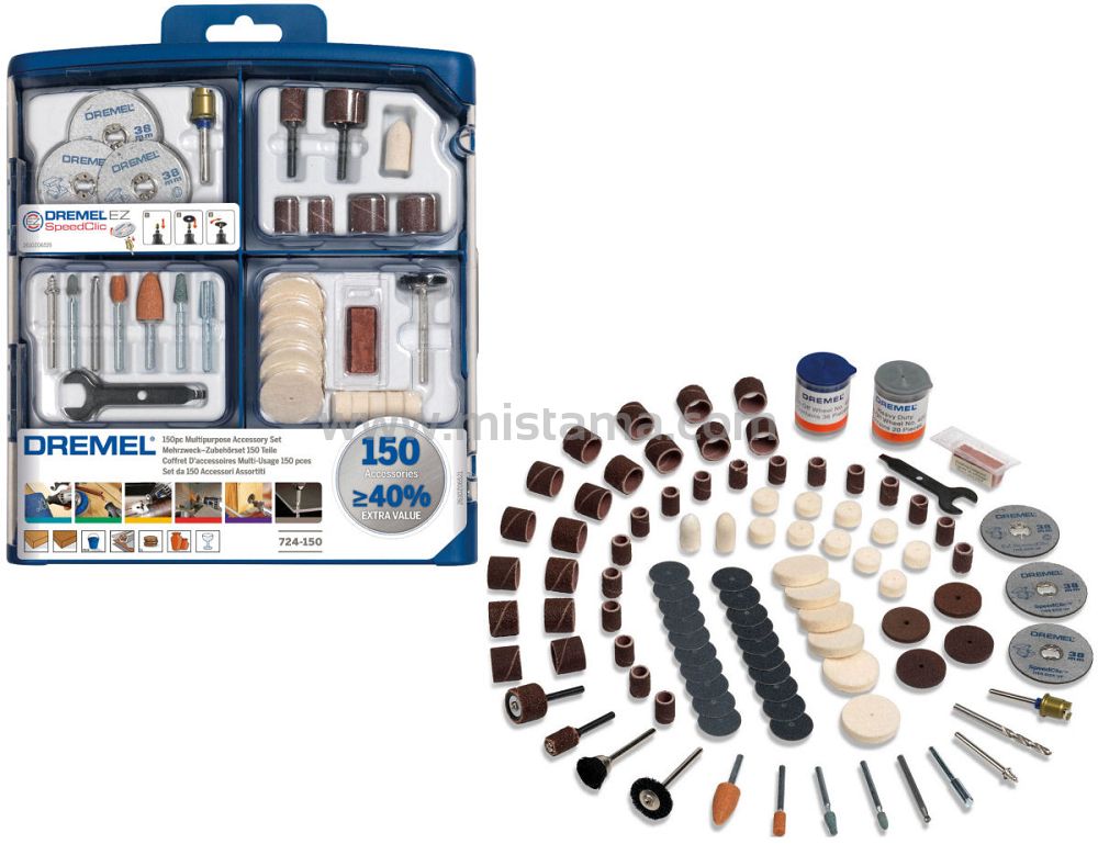 150-elementowy zestaw akcesoriów 724 EZ SpeedClic DREMEL