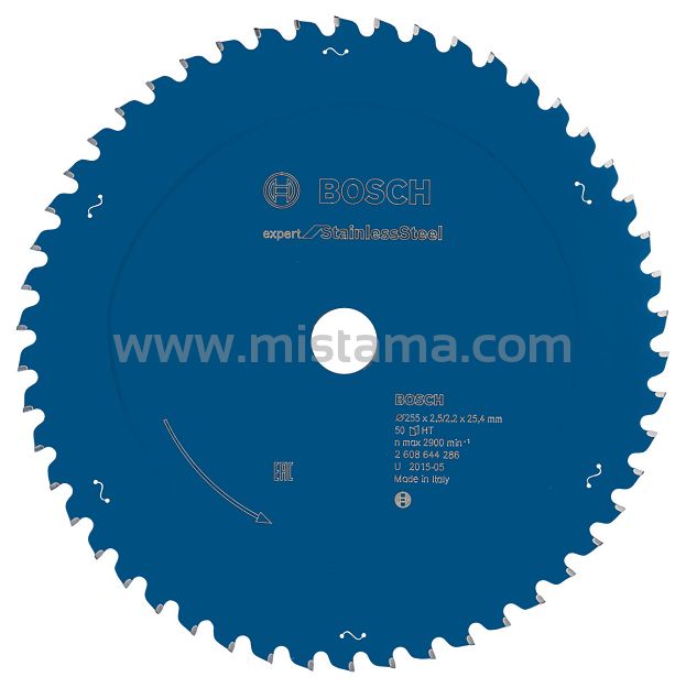 Tarcza pilarska 255/25,4mm Expert for Stainless Steel BOSCH (50 zębów)