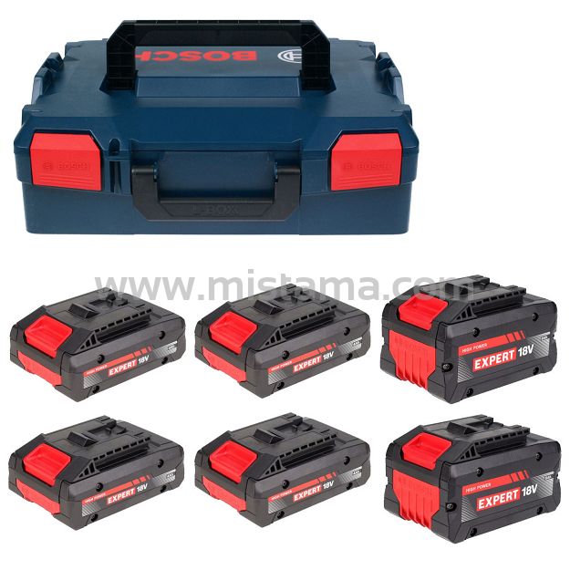 Zestaw 6 akumulatorów EXBA 18V LI-ION 4 x 4,0Ah + 2 x 8,0Ah BOSCH EXPERT