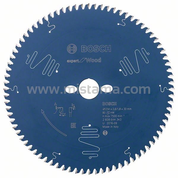 Tarcza pilarska 254/30mm Expert for Wood BOSCH (80 zębów)