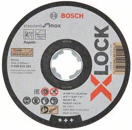 Tarcza korundowa 125/1,0mm BOSCH X-LOCK (do cięcia stali)