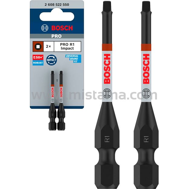 Klinga bit ROBERTSON R1 55 mm IMPACT BOSCH PRO zestaw 2 szt.
