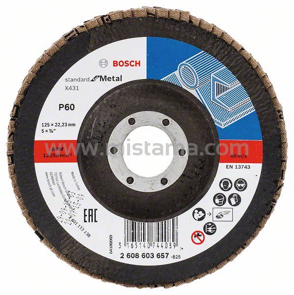 Tarcza listkowa X431 do metalu 125mm GR.60 BOSCH (wypukła)