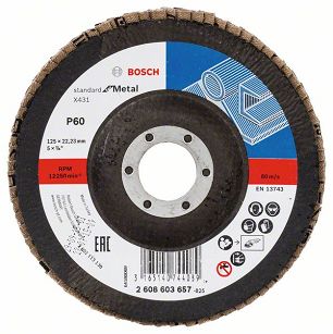 Tarcza listkowa X431 do metalu 125mm GR.60 BOSCH (wypukła)
