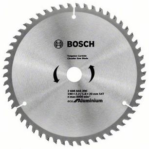 Tarcza pilarska 190/20mm Eco for Aluminium BOSCH (54 zęby)