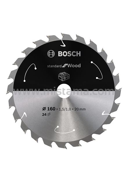 Tarcza pilarska 160/20mm Standard for Wood BOSCH (24 zęby) do pilarek aku