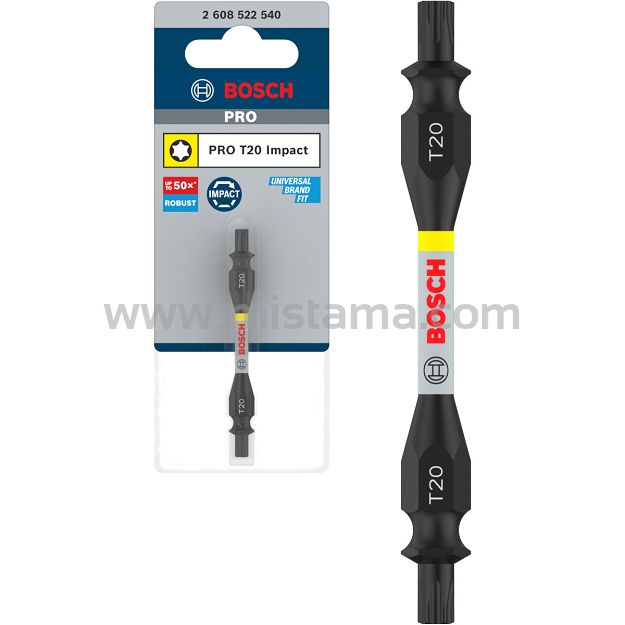 Klinga bit dwustronny TORX T20 65 mm IMPACT BOSCH PRO