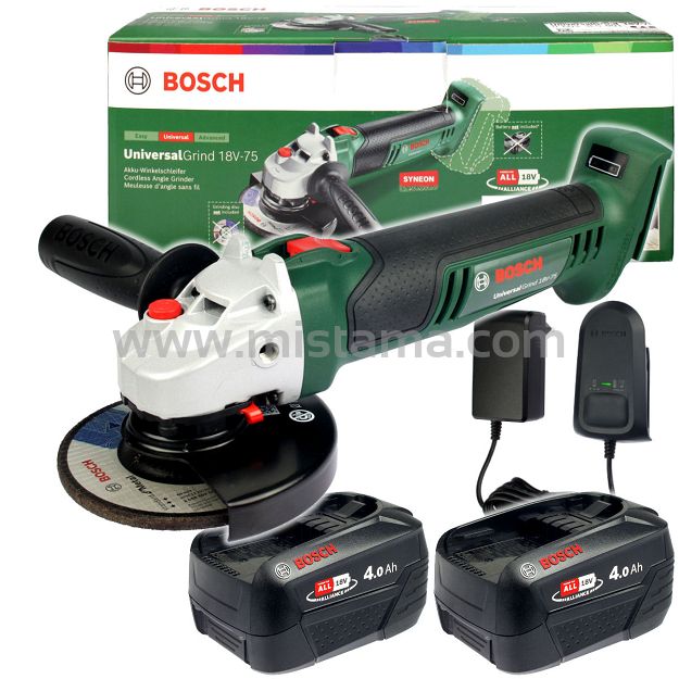 Szlifierka kątowa UNIVERSALGRIND 18V-75 BOSCH 2x4,0Ah