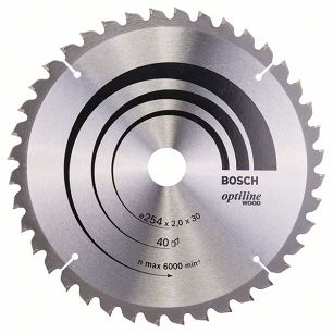 Tarcza pilarska 254/30mm Optiline Wood BOSCH (40 zębów)
