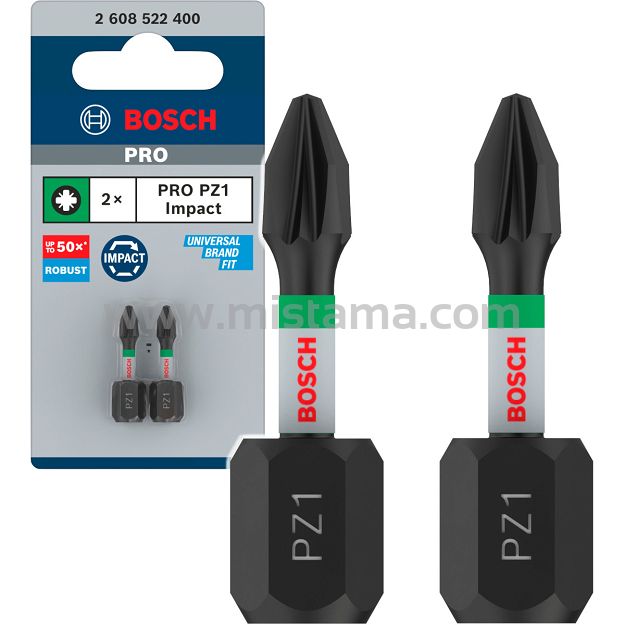 Bit PZ1 25 mm IMPACT BOSCH PRO zestaw 2 szt.