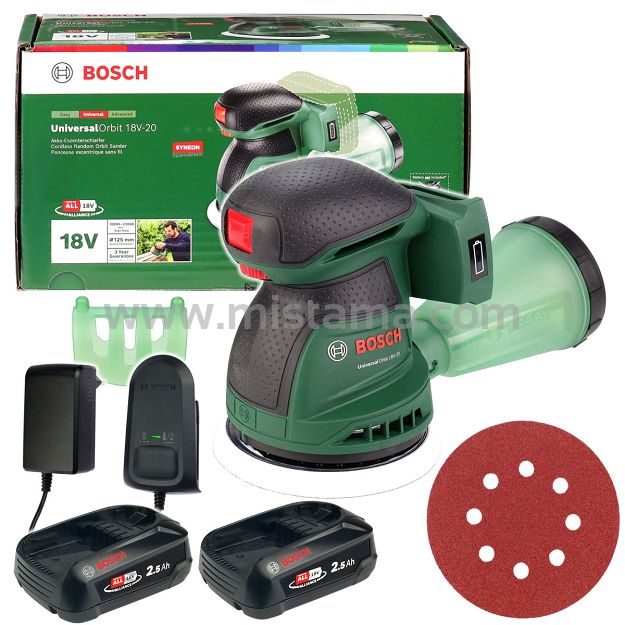 Szlifierka mimośrodowa UniversalOrbit 18V-20 BOSCH 2x2,5Ah