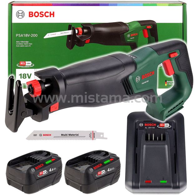 Piła szablasta PSA 18V-200 BOSCH 2x4,0Ah