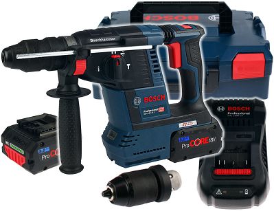 Młotowiertarka GBH 18V-26F BOSCH 2x8,0Ah L-BOXX