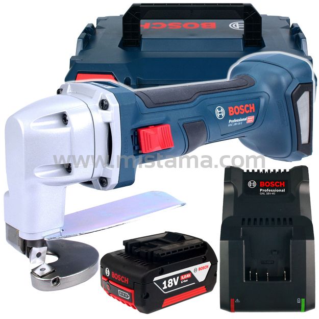Nożyce do blachy GSC 18V-16 E BOSCH L-BOXX 1x5,0Ah