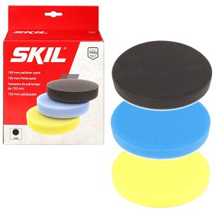 Zestaw 3 gąbek polerskich 150 mm SKIL