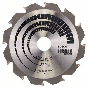 Tarcza pilarska 180/30mm Construct Wood BOSCH (12 zębów)