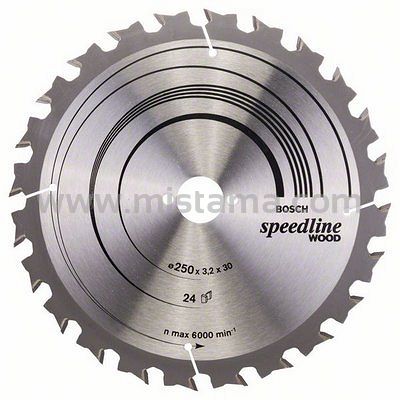 Tarcza pilarska 250/30mm Speedline Wood BOSCH (24 zęby)