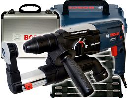 Młotowiertarka GBH 2-28 F BOSCH L-BOXX + odsysacz GDE 16 Plus + 11 wierteł i dłut