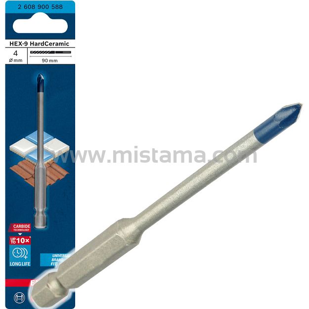 Wiertło do ceramiki i dachówki 4mm HEX-9 BOSCH EXPERT