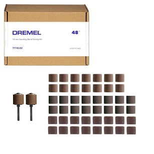 Zestaw 48 taśm szlifierskich 13mm DREMEL + 2 trzpienie
