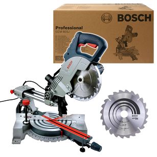Ukośnica z posuwem GCM 80 SJ BOSCH + 2 piły widiowe 216 mm do drewna