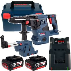 Akumulatorowy młot GBH 18V-28 CF + odsysacz GDE 18V-16 BOSCH L-BOXX 2x5,0Ah