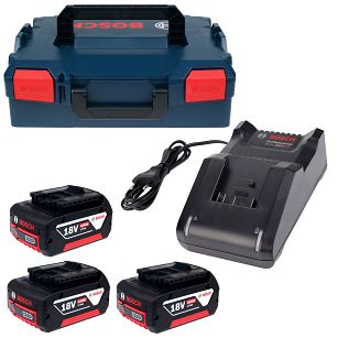 Zestaw 3 akumulatorów 18V Li-Ion 4,0Ah + ładowarka GAL 18V-40 BOSCH